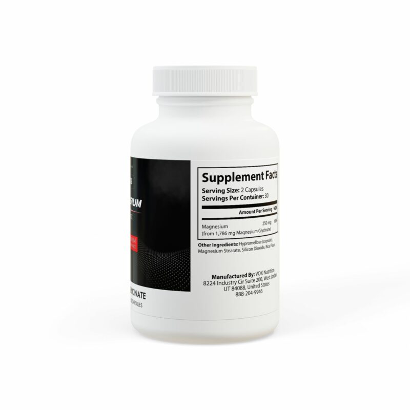 Magnesium Glycinate Supplement (60 Capsules) - Image 3