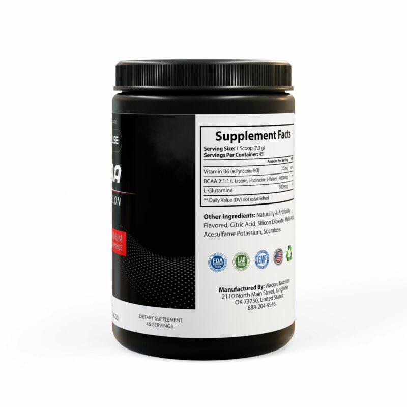 BCAA Supplement, Watermelon (325g, 11.46oz, 45 servings) - Image 3